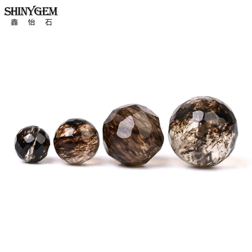 Черный Ограненный Кристалл Круглый Бусины 8 мм 10 мм 14 мм 16 мм DIY jewelry браслет Цепочки и ожерелья Поиск XYCA152