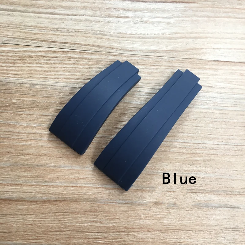 20mm Black Blue White Red Gray Nature Rubber Watchband watch band For Role strap Submariner Daytona GMT OYSTERFLEX Easy Adjust