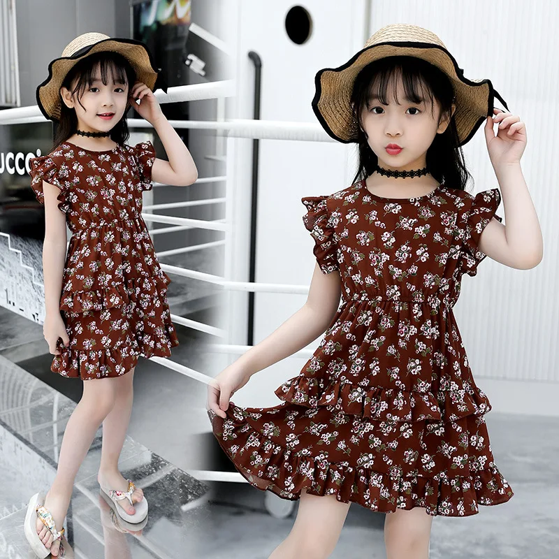 2018 Kids Princess Dress Baby Girls Summer Clothes Falbala Floral Dresses Children Clothing Vestido Infantil Enfant Top Costume | Детская