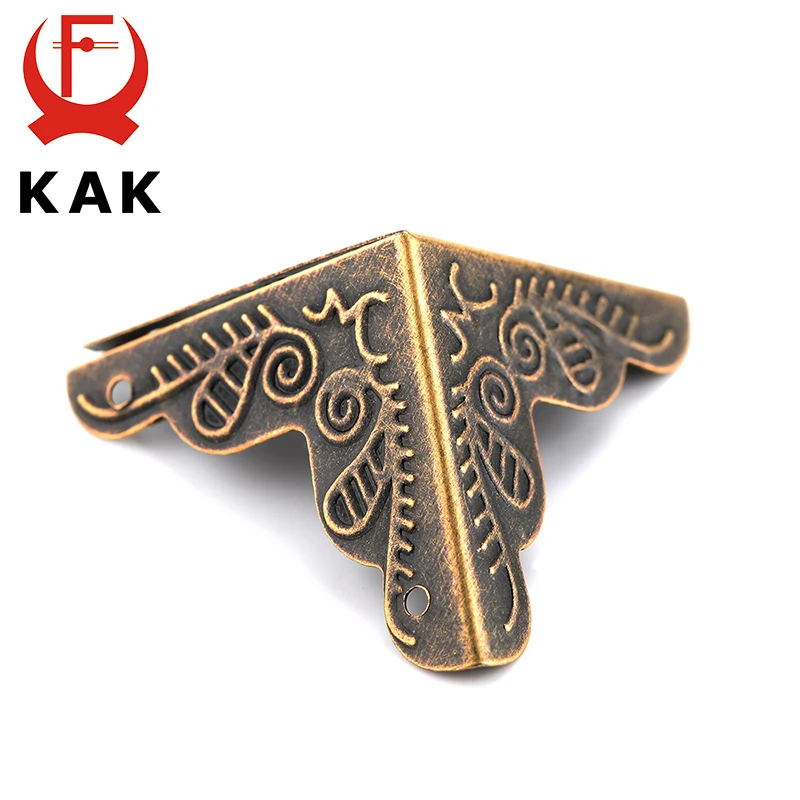 

30PCS 3.6x2.4cm Luggage Case Box Corners Brackets Decorative Corner For Furniture Decorative Triangle Rattan Carved Hardware
