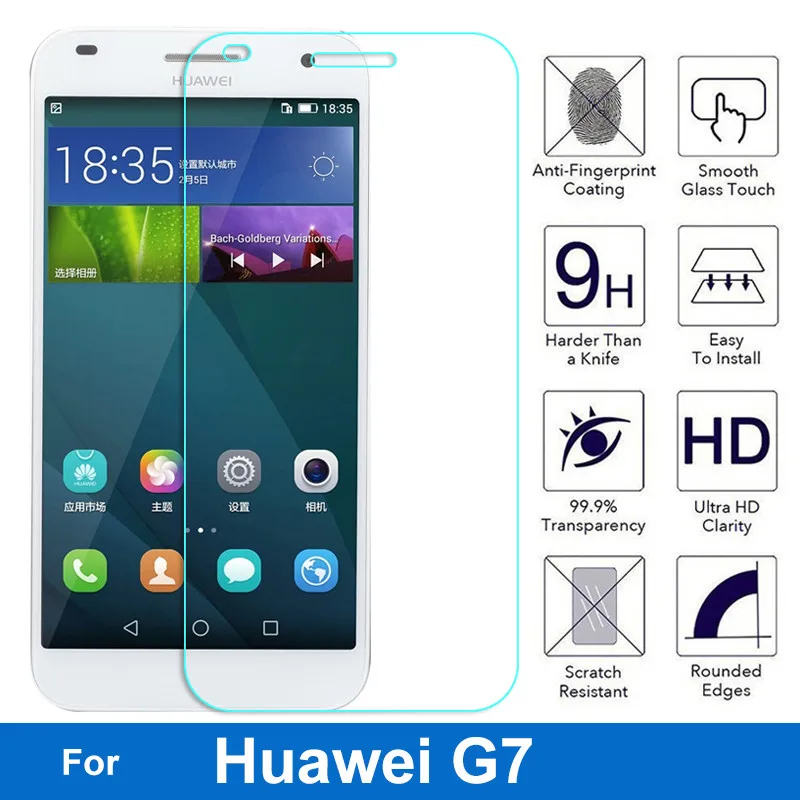 Nicotd Premium Tempered Glass Screen Protector For Huawei Ascend G7 G7-L01 G7-L03 G7-TL00 G7-UL10 Dual Sim Lte Anti-Shock Film