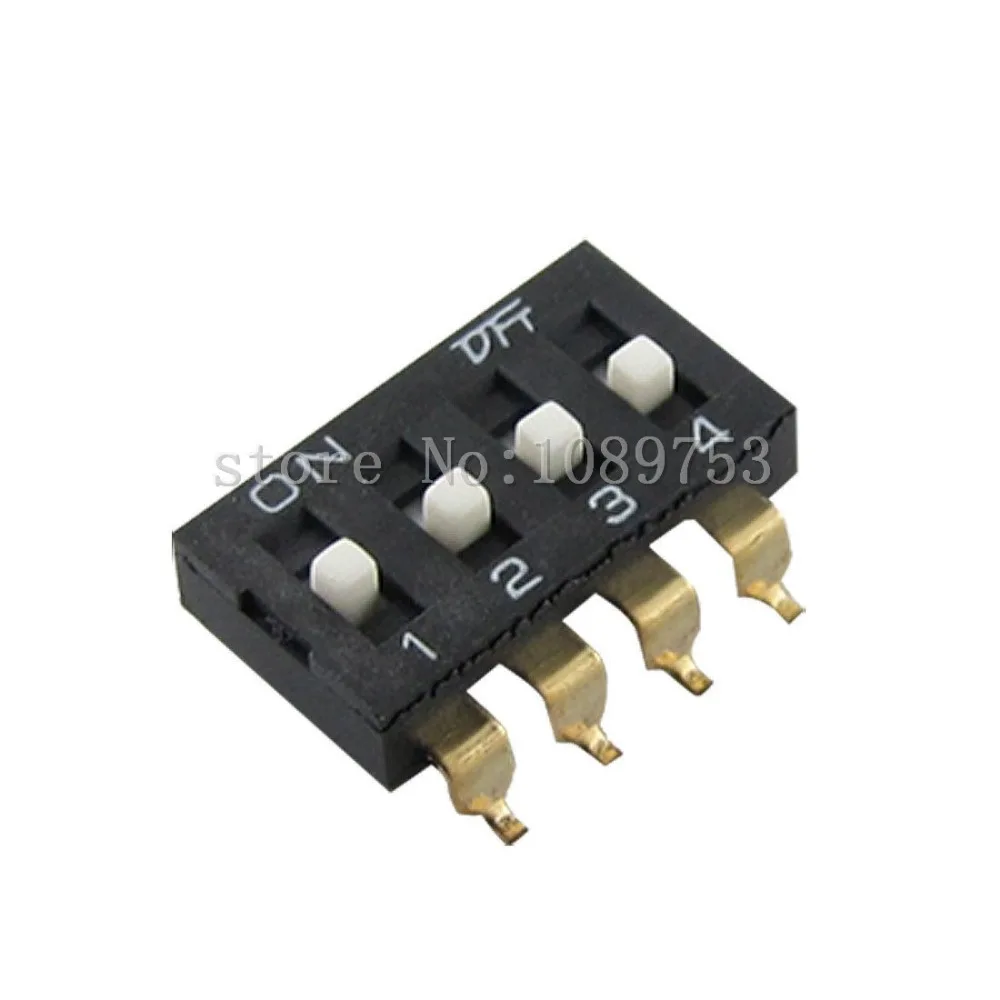 Двойной Ряд 4 P 2.54 мм Шаг SMD Тип Поверхностного Монтажа DIP Switchv 10 Шт. | Обустройство
