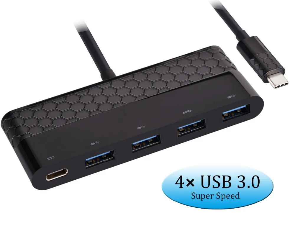 USB C 3 1 4 порта USB3.0 концентратор конвертер адаптер + Быстрая зарядка порты для новых