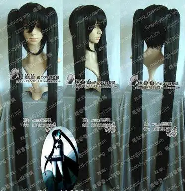 BLACK/ROCK SHOOTERSplit Type Heat Resistant Straight Wig |