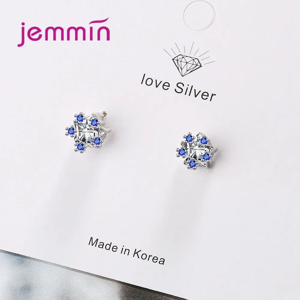 Простые Новые Модные Симпатичные серьги гвоздики с кристаллами ювелирные