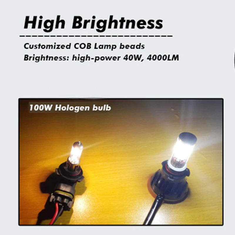 Автомобильный светильник H7 led H4 H11 9005 9006 9007 HB3 HB4 H13 5202 авто светодиодный головной 80