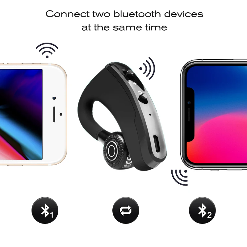 Bluenin V9 Бизнес Беспроводной гарнитура Bluetooth С микрофоном громкой связи голосовые