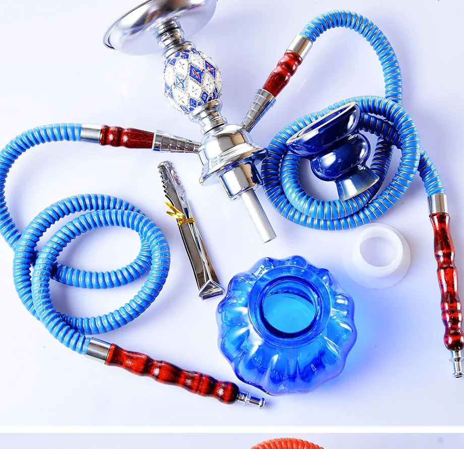 Арабский стиль акриловый кальян кальяна Индийский Слон Sheesha кальян наргиль Chicha маленький портативный кальян Набор двойной шланг