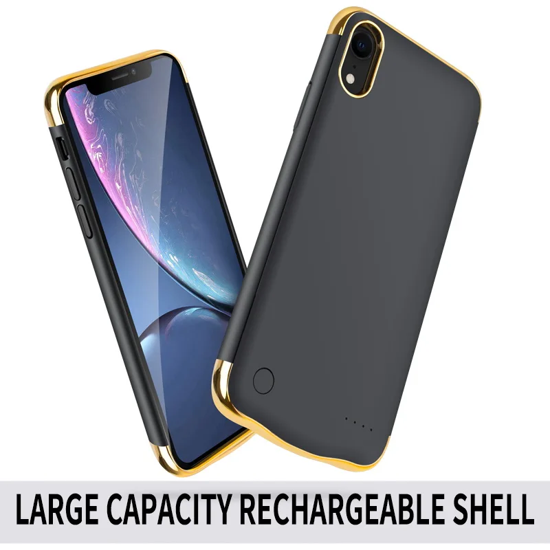 6000 mAh аккумулятор чехол для iPhone XR трехступенчатая пластина металлическое