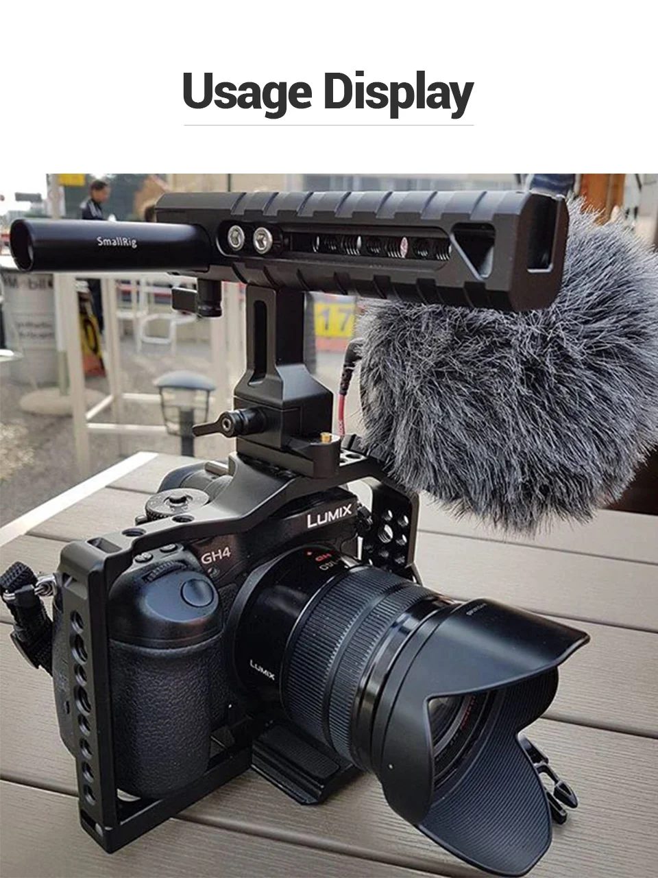 Клетка для профессиональной камеры SmallRig для Panasonic Lumix GH4/GH3 со встроенным боковым Рельсом Nato и HDMI lock-1585