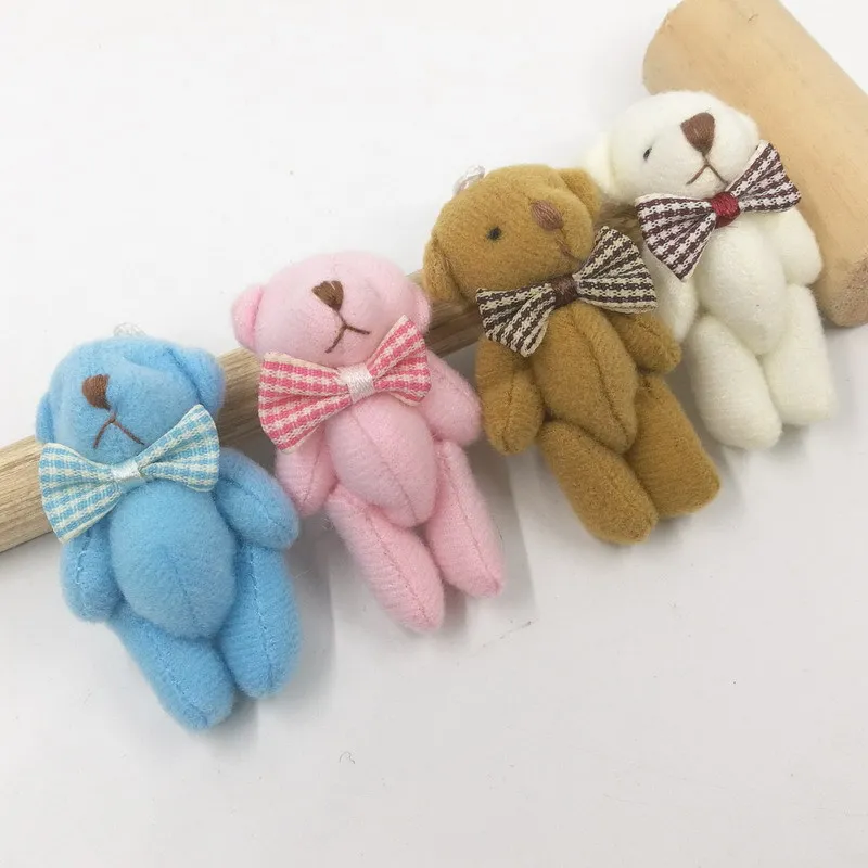 5 шт. Kawaii галстук-бабочка маленькие мишки плюшевые мягкие игрушки жемчуг