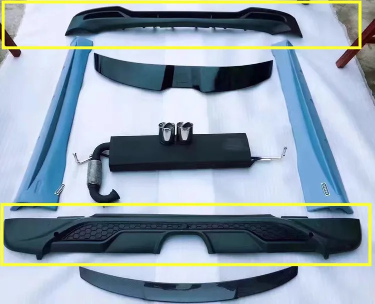 A style Smart 453 комплект для тела для smart 453-B стиль с передней губой боковые юбки задний диффузор выхлопная система smart 453 Углеродные автозапчасти - Цвет: A style