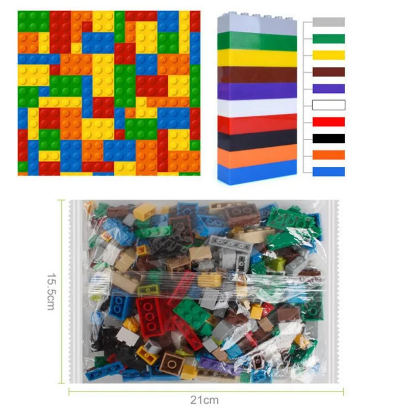 

1000 Pieces Building Blocks City DIY Creative Bricks Bulk Model Figures Educational Kids Toys Compatible All Brands