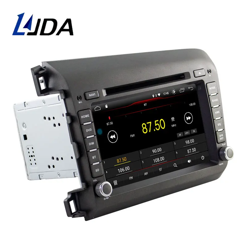 Автомагнитола Carplay DSP 2 Din Android 11 0 для HONDA Civic 2012-2015 Wi-Fi автомобильный мультимедийный