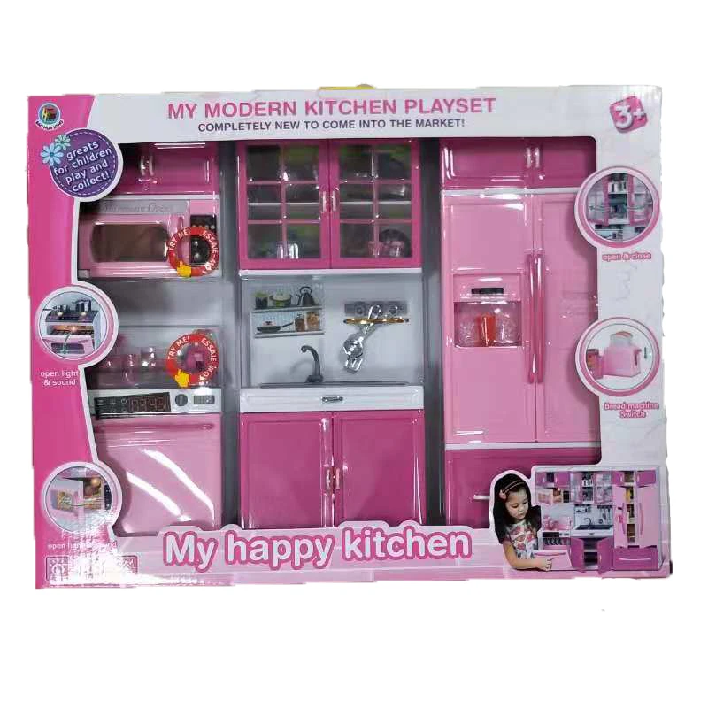 Детская игрушка для ролевых игр 27s кухня со звуком и светом девочек розовый