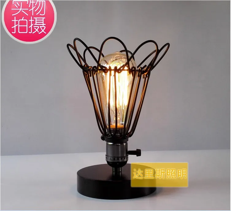 Лофт промышленная винтажная натуральная деревянная основа для настольной лампы