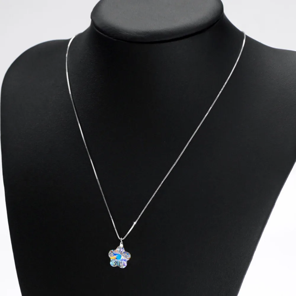 Ювелирные изделия Neoglory кристалл цветущей сливы и серебряная подвеска в виде