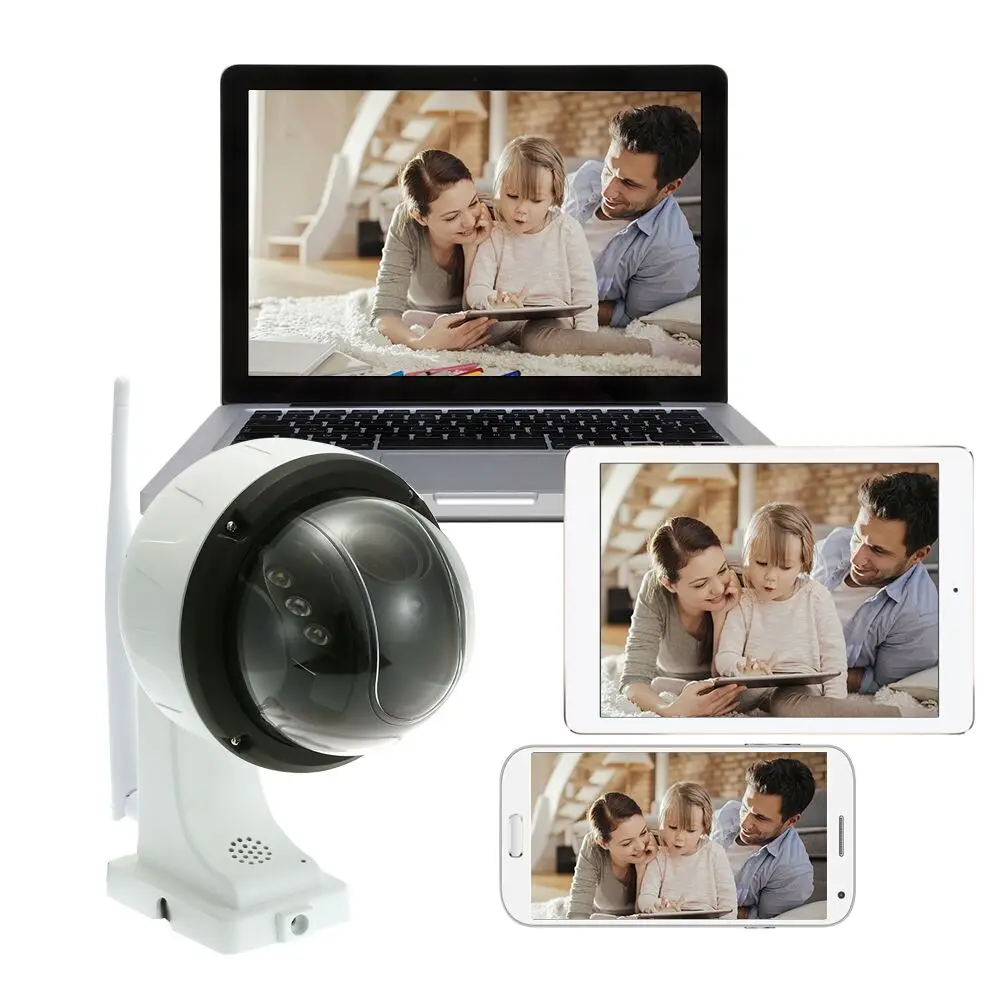 HD 1080P PTZ беспроводная WiFi ip-камера 4X Zoom двойной светильник с источником обнаружения движения отслеживание наружная Водонепроницаемая камера видеонаблюдения