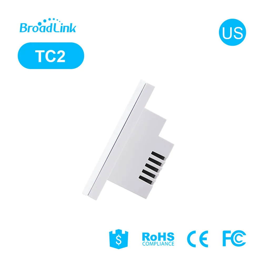 Настенный светильник Broadlink TC2 US, WiFi переключатель 1, 2, 3 банды, умный дом, стеклянная панель, сенсорное управление, беспроводные переключатели, 110 В, 220 В, через Rm Pro