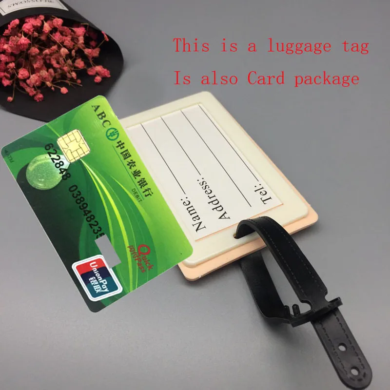 Cartoon Cute flamingo Luggage Tag Travel Accessories Silica Gel Suitcase ID Address Holder Baggage Boarding Tags Portable Label |