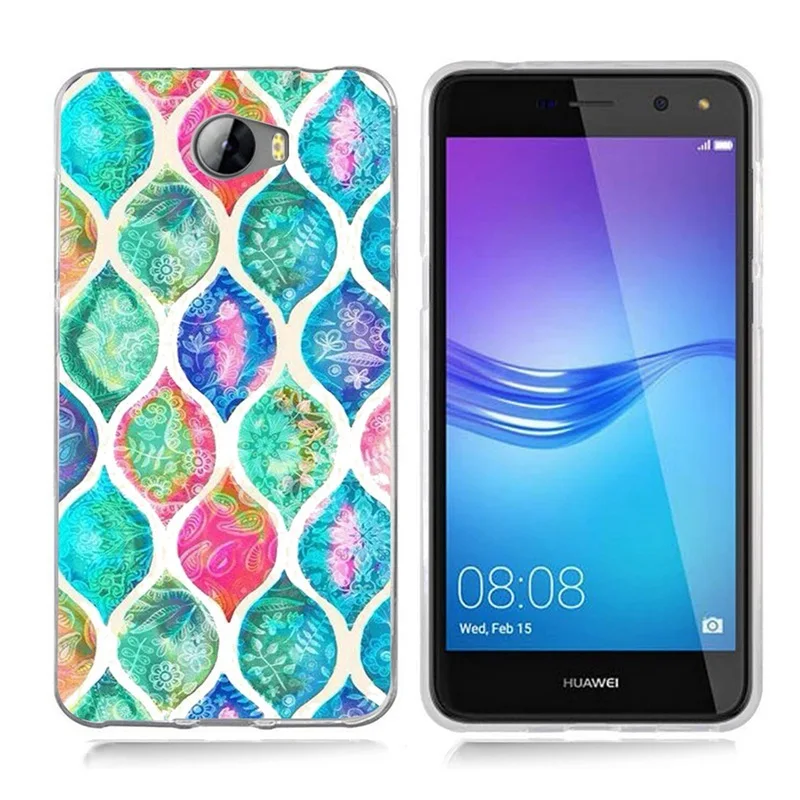 Case For Huawei Y5 ii Y5ii Cover/5A LYO-L21/Y6 II Compact TPU Coloful Soft Butterfly panda Painted Design Fundas B032 |