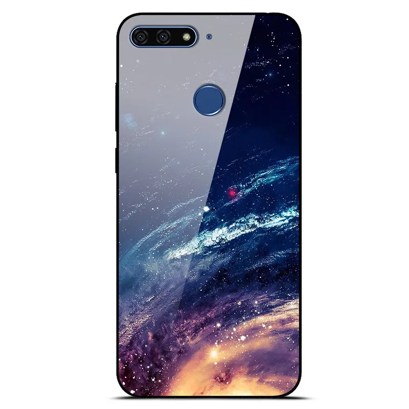 as photo 56 Чехол из закаленного стекла для huawei Honor 7C 5,7 чехол Honor 7 C AUM-L41 Россия Твердый чехол для huawei Honor 7C чехол C7 TPU Рамка - Цвет: as photo 56