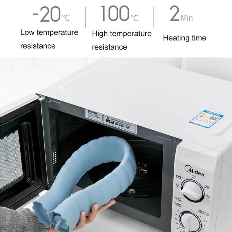 Новинка, Xiaomi Mijia, силиконовая сумка для горячей воды в микроволновой печи, безопасная, герметичная, долго сохраняющая тепло, для горячей и холодной воды, двойное использование, с трикотажной крышкой