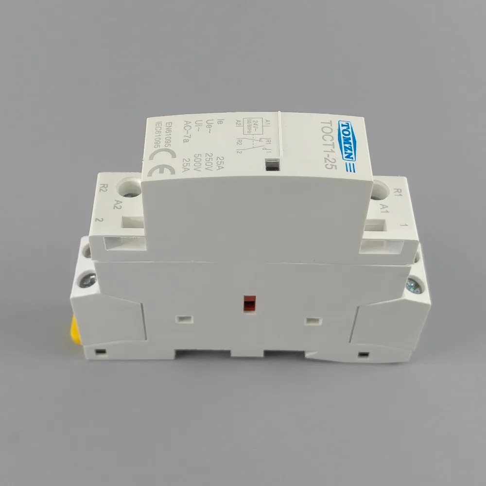 CT1 2P 25A 24 В катушка 50/60 Гц Din рейка бытовой модульный контактор переменного тока 2NO