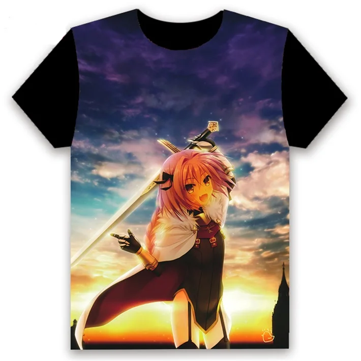14 Футболка Аниме Манга Fate/Apocrypha Astolfo с принтом Косплей короткий рукав для женщин и мужчин Черная футболка Топы Повседневная летняя забавная рубашка - Цвет: 14