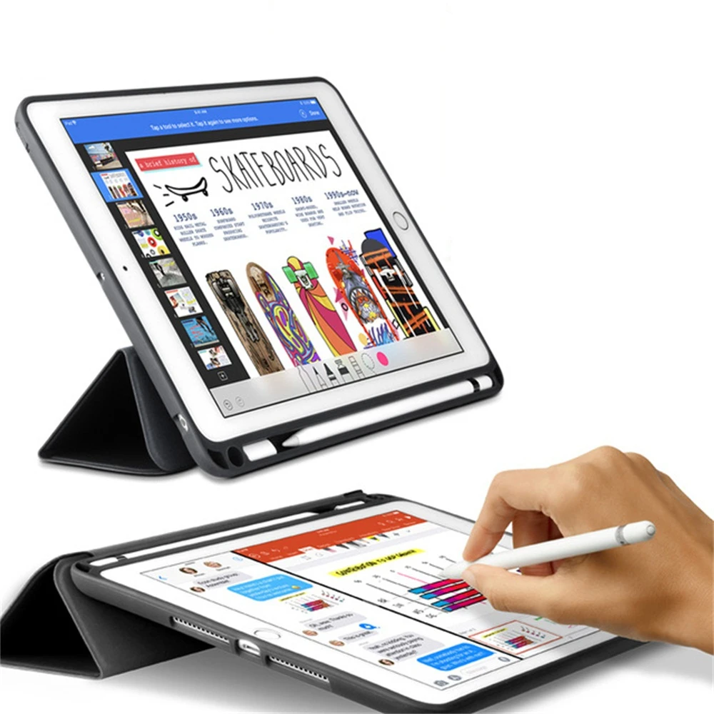 Чехол для нового iPad 2018 9 7 Kemile Ультратонкий чехол книжка со слотом карандаша