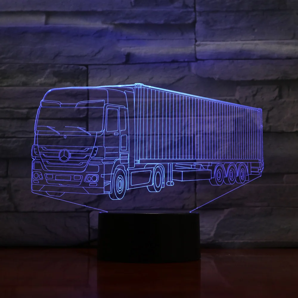 Светодиодная лампа с 3d увеличением яркости разноцветный ночсветильник