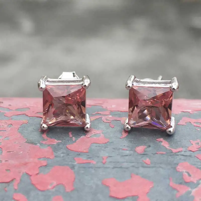CSJ Created Diaspore Zultanite Stud Earrings 925 Sterling Silver Fine Jewelry Women Gemstone Femm Lady Wedding Engagment Party | Украшения