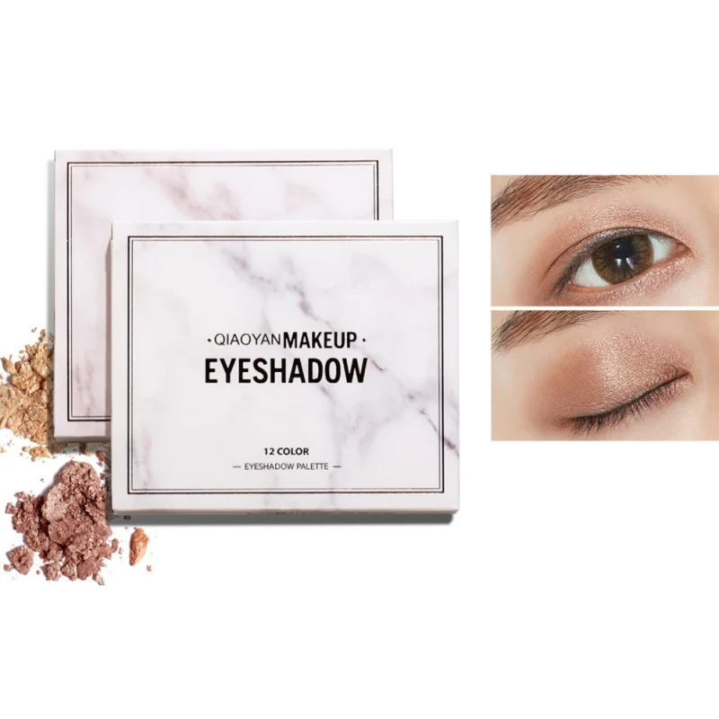 12 видов цветов мраморные оттенки палитра для макияжа глаз профессиональный