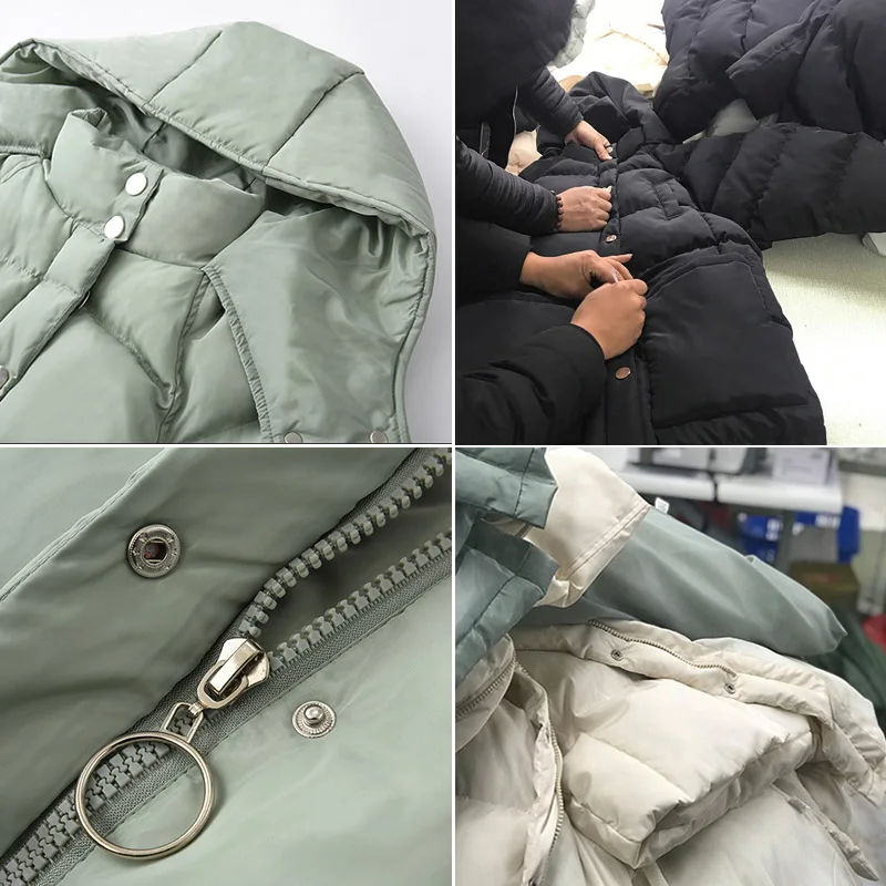 2019 длинная пуховая хлопковая куртка пальто Зимние новые пуховые парки женские