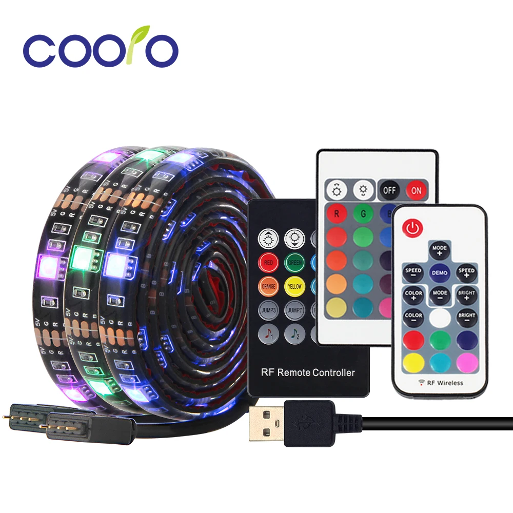 5 в постоянного тока USB Светодиодная лента светодиодный декоративный светильник