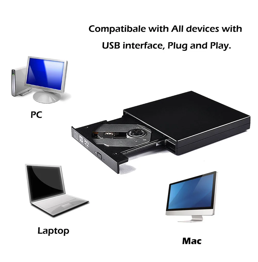 USB DVD привод Внешние оптические приводы проигрыватель устройство записи
