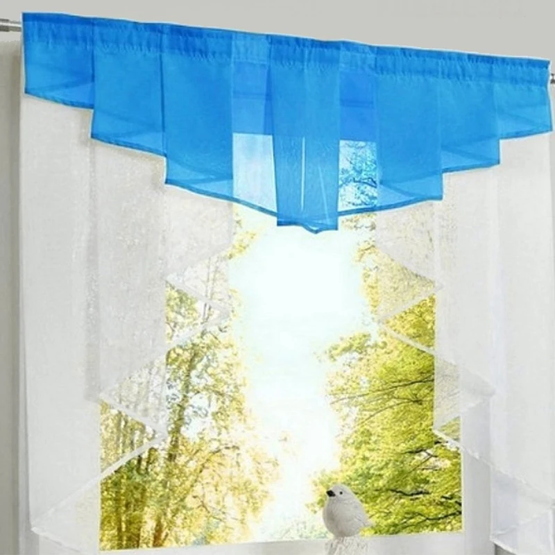 Белые тюлевые римские шторы из полиэстера