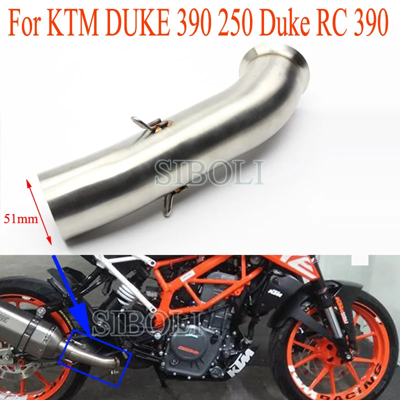 Глушитель выхлопной трубы для мотоцикла KTM DUKE 390 Duke 250 RC390 2017 2018 лет 51 мм|Выхлопные и