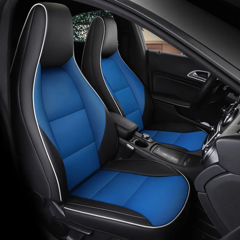 BLUE На заказ 5 сидений полный набор автомобильных сидений чехол для авто Mercedes-Benz gla200 авто аксессуары автостайлинг - Название цвета: BLUE