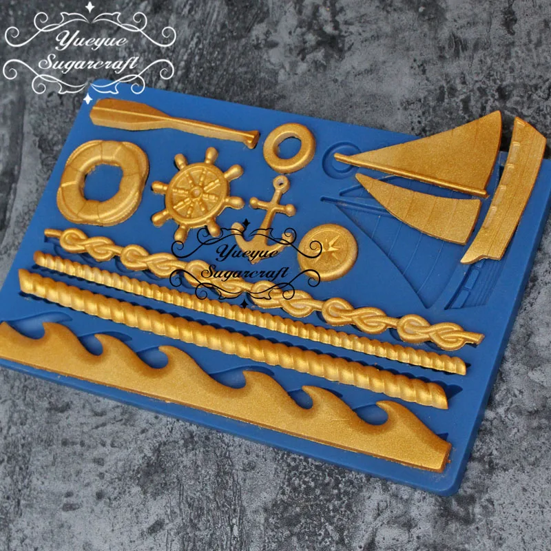 Yueyue Sugarcraft Морская Лодка силиконовая форма помадка для украшения торта