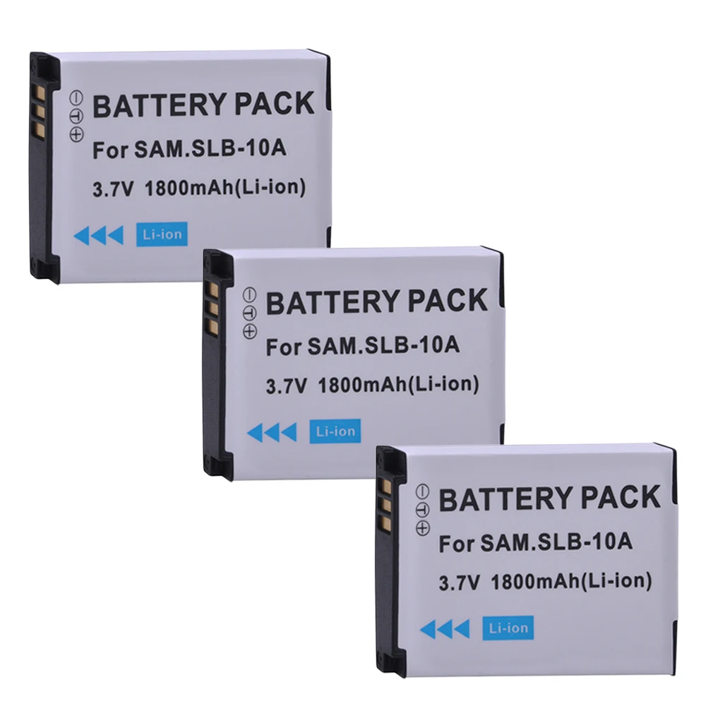 1800 мАч SLB 10A SLB10A SLB-10A аккумуляторная батарея камеры для Samsung PL50 PL60 PL65 P800 SL820 WB150F WB250F WB350F WB750
