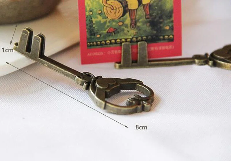 500 шт. винтажные держатели для фотографий в форме ключа|reception|reception table |