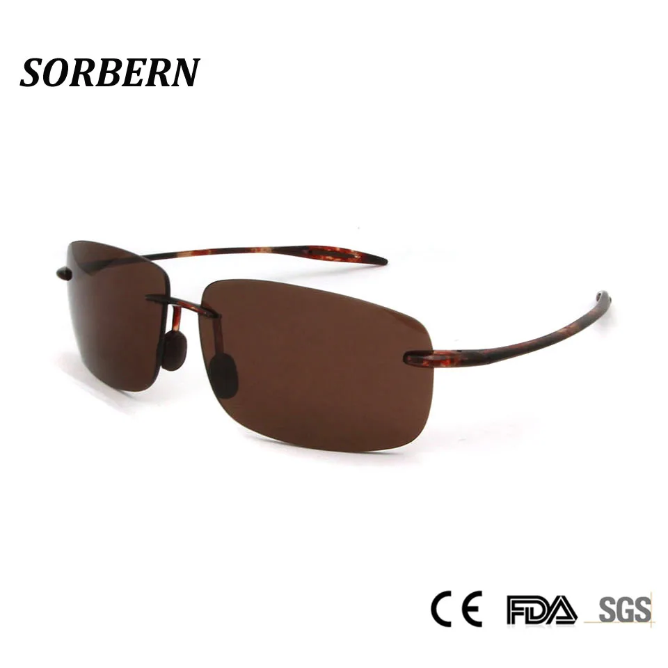 Мужские солнцезащитные очки без оправы с нейлоновыми линзами UV400|sunglasses goggles|rimless