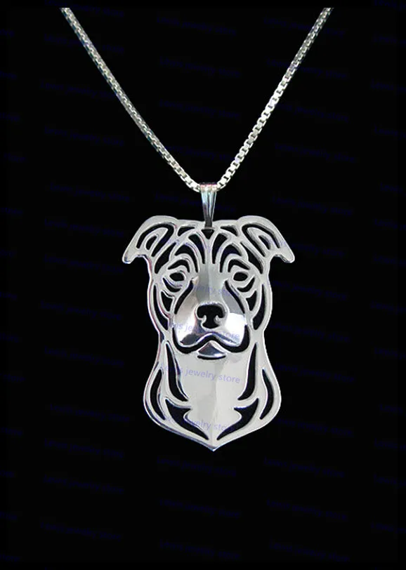 

wholesale Staffordshire Bull Terrier necklace New Fashion bulldog jewelry for pet lovers 12pcs/lot