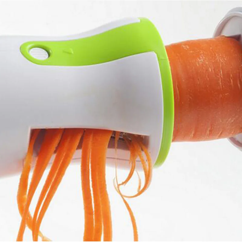 Кухонные гаджеты овощная спиральная овощерезка пластиковая 2-лопастная для