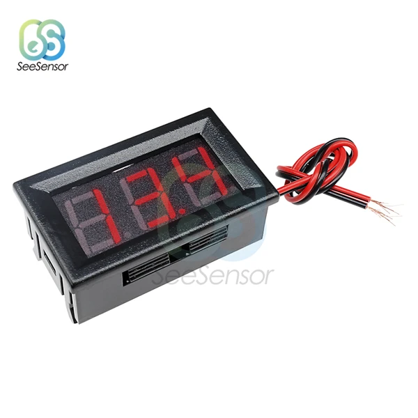 Red DC 4.5V-30V Переменный ток 70-500 В DC 4,5 в до 30 в 0,5" светодиодный цифровой вольтметр измеритель напряжения вольт инструмент 2 провода красный зеленый синий дисплей DIY - Цвет: Red DC 4.5V-30V