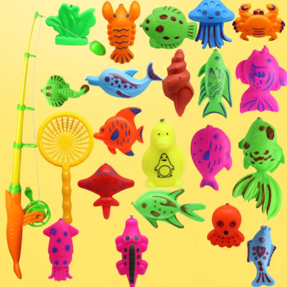 22 шт. набор магнитных рыболовных инструментов для детской ванны