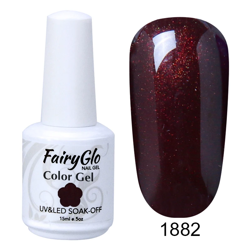 G1882 FairyGlo 15 мл Гель-лак для ногтей УФ-светодиодный гель-лампа для ногтей замачиваемый полуперманентный лак для ногтей гибридная краска геллак чернила - Цвет: G1882
