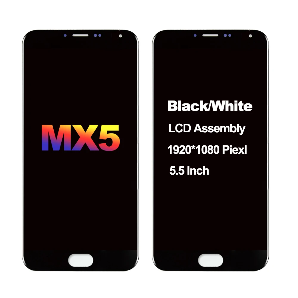 ЖК дисплей 5 дюйма MX5 для Meizu дигитайзер сенсорный экран стекло с рамкой запасные
