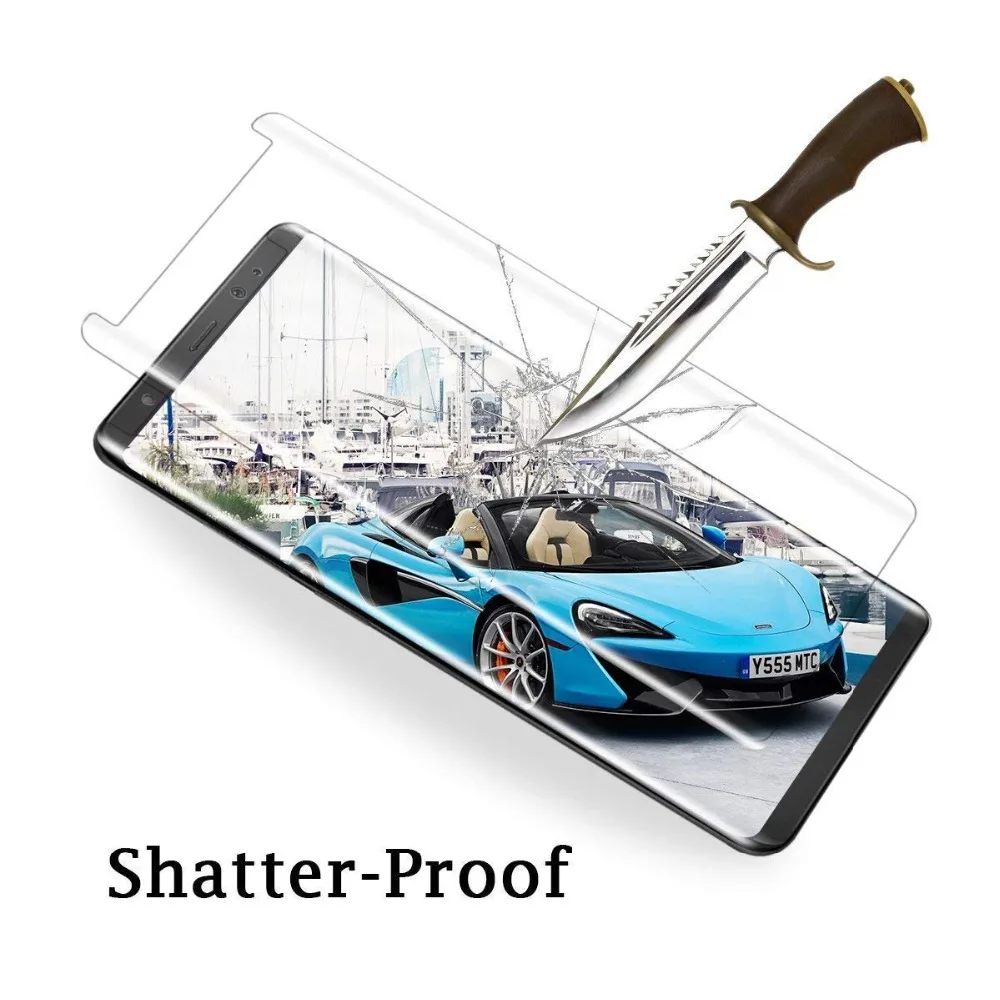 3D изогнутое закаленное стекло с полным покрытием клея для Samsung Galaxy S8 S9 Plus Note 8 Note9